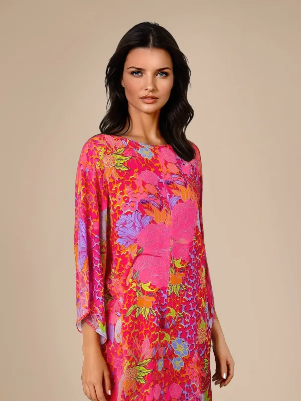 GWD Diane Floral Kaftan Style Midi Dress made by George W. Davies