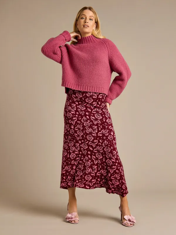 GWD Sable Pink Printed Knitted Skirt sold by George W. Davies