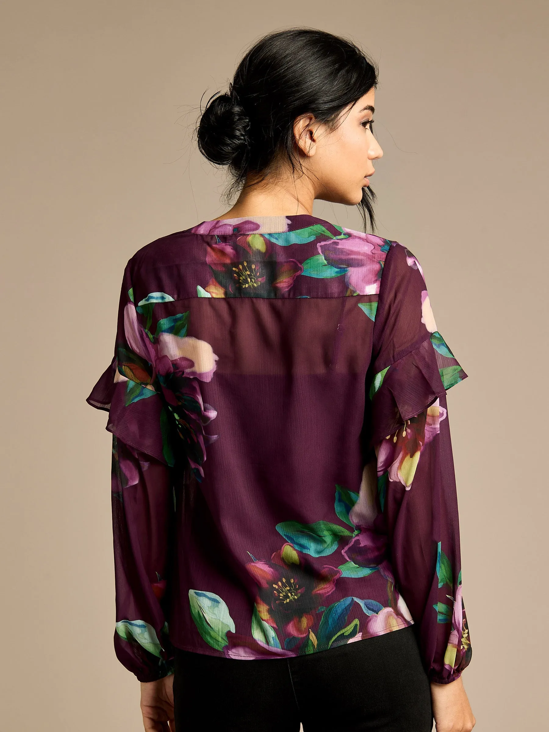 GWD Odette Printed Floral Blouse sold by George W. Davies product image thumbnail 4