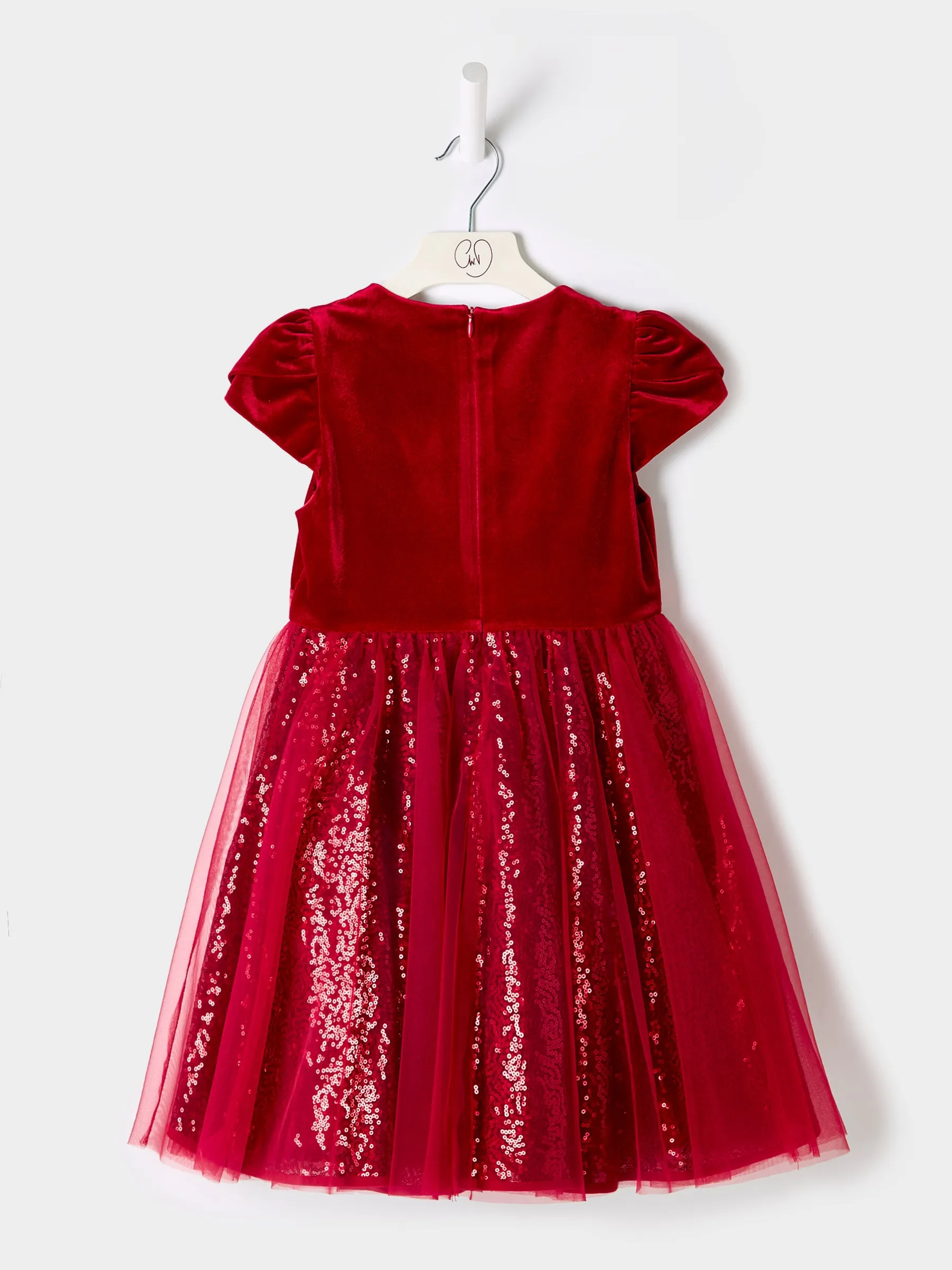 GWD Twinkle Red Velvet Bodice Dress sold by George W. Davies product image thumbnail 3