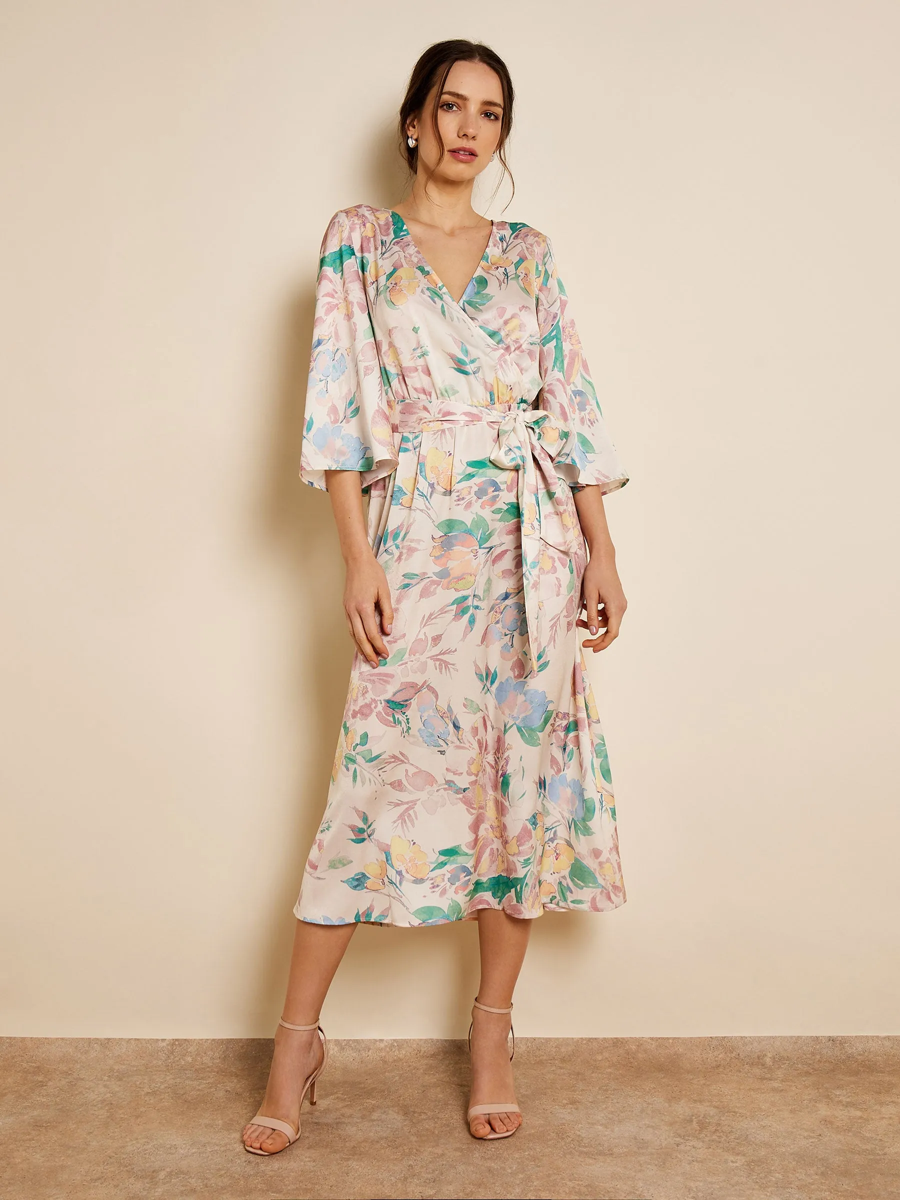 GWD Julia Satin Printed Midi Dress sold by George W. Davies