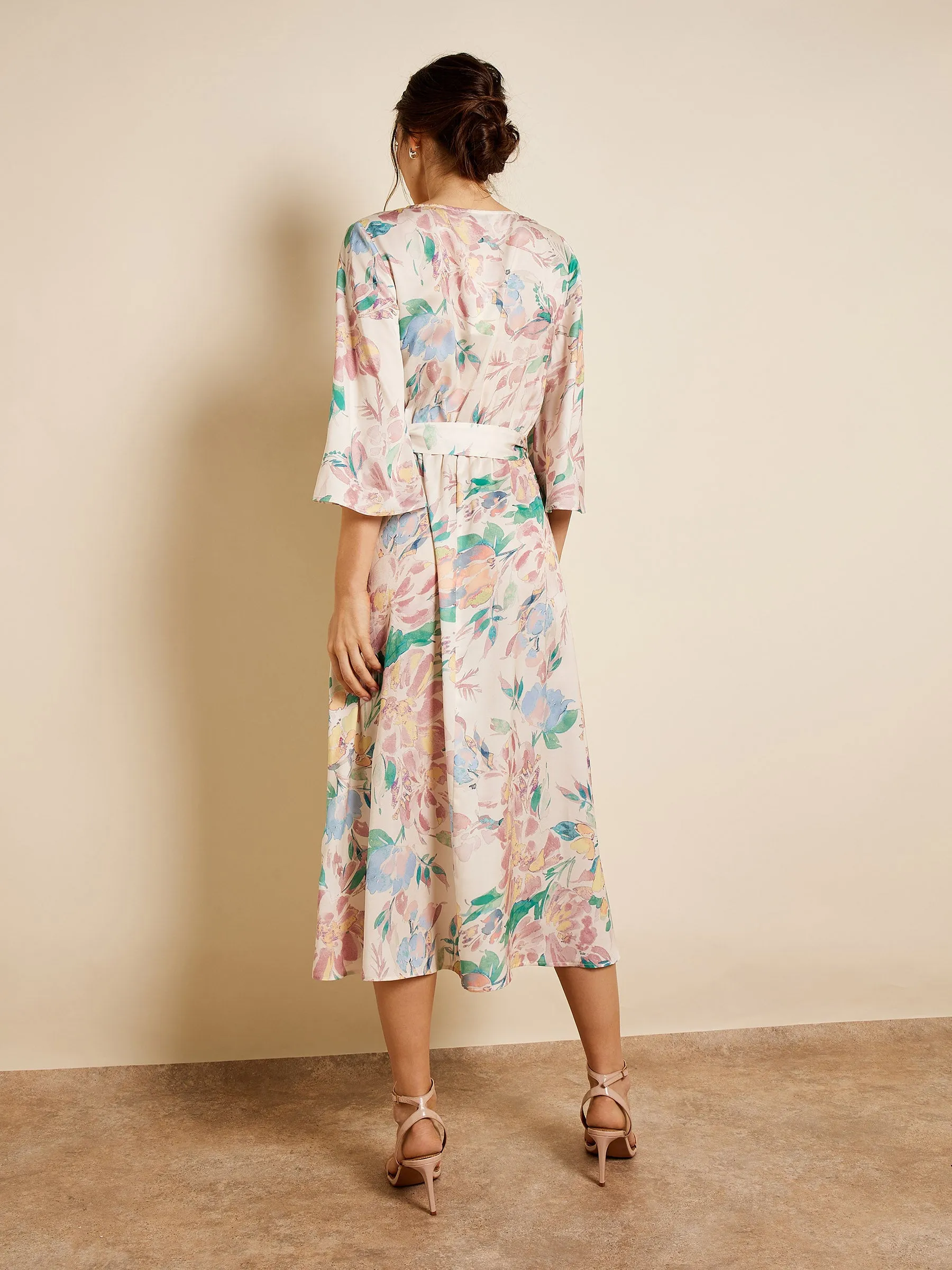GWD Julia Satin Printed Midi Dress sold by George W. Davies product image thumbnail 3