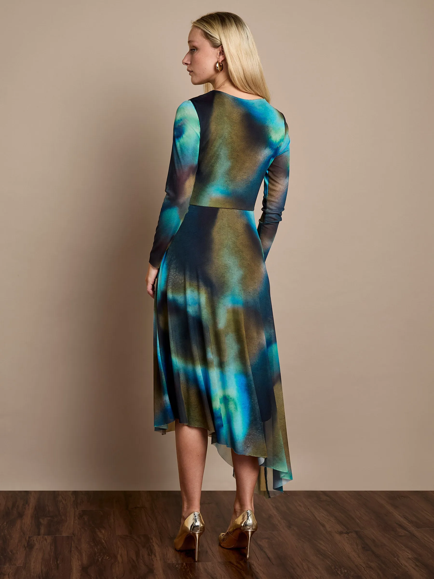 Yaslyn Printed Mesh Dress sold by George W. Davies product image thumbnail 3