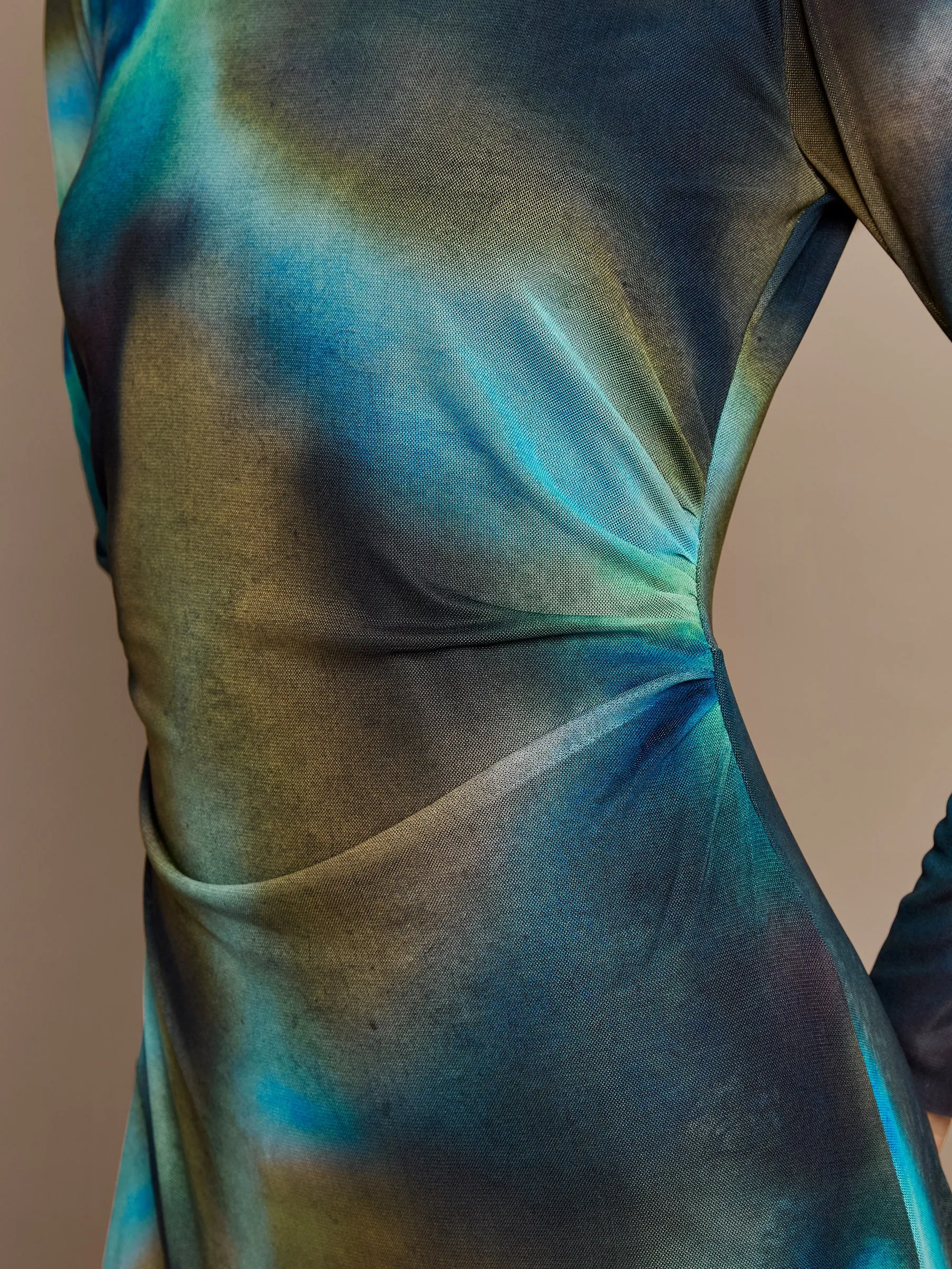 Yaslyn Printed Mesh Dress sold by George W. Davies product image thumbnail 4