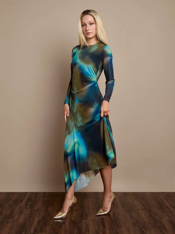 Yaslyn Printed Mesh Dress sold by George W. Davies