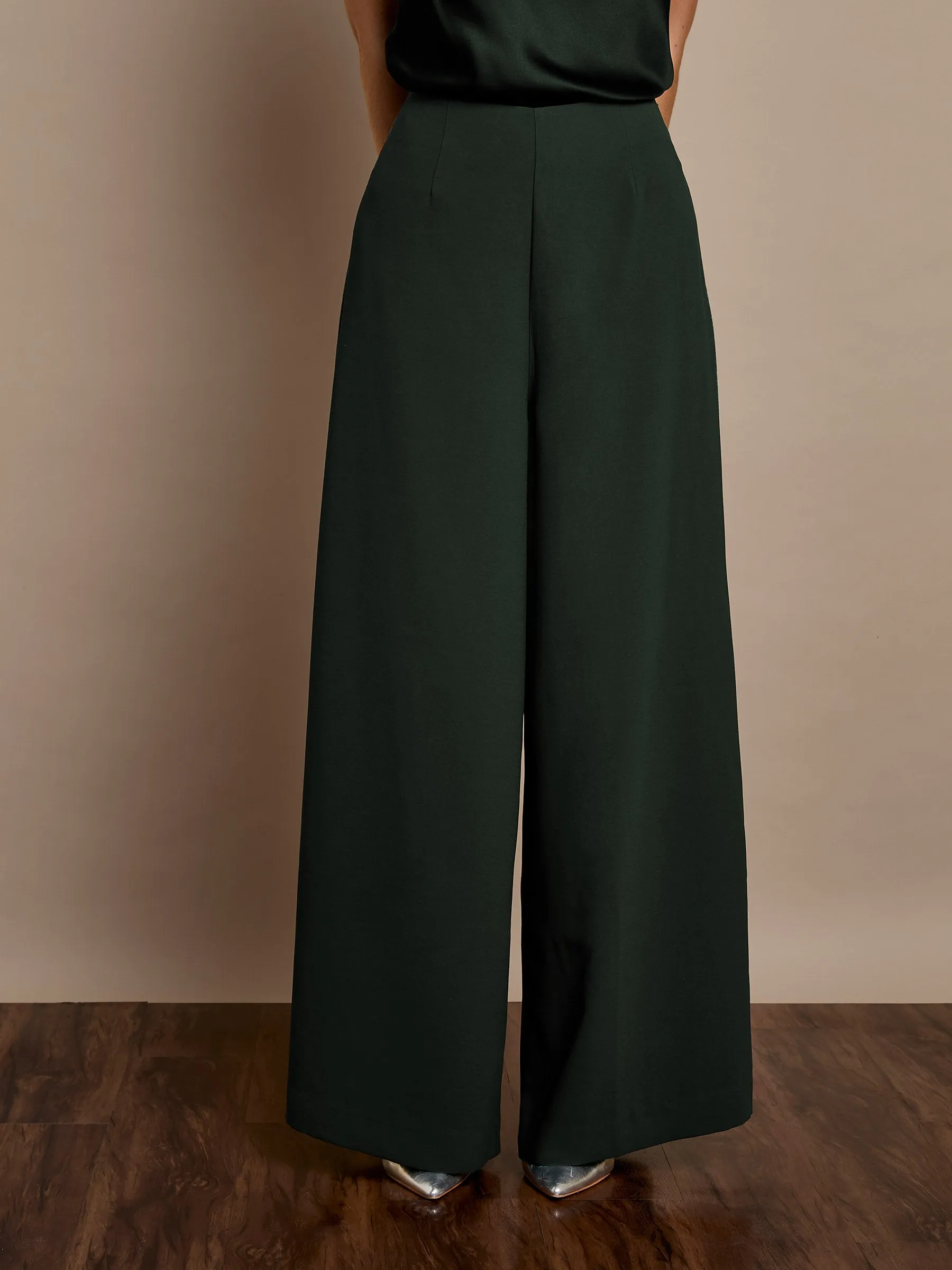 GWD Winter Taylor Wide-Leg Green Trouser sold by George W. Davies product image thumbnail 2