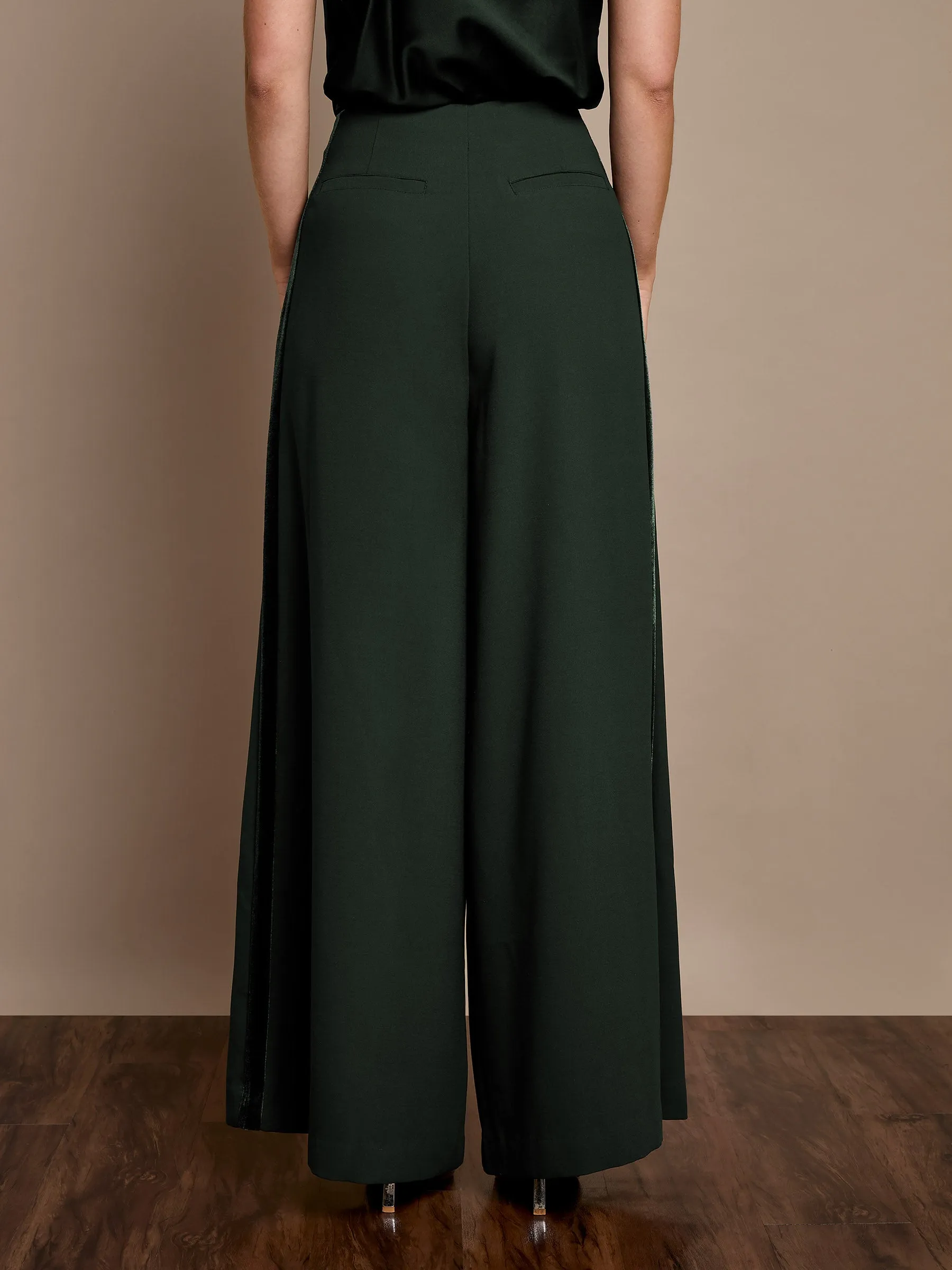 GWD Winter Taylor Wide-Leg Green Trouser sold by George W. Davies product image thumbnail 4