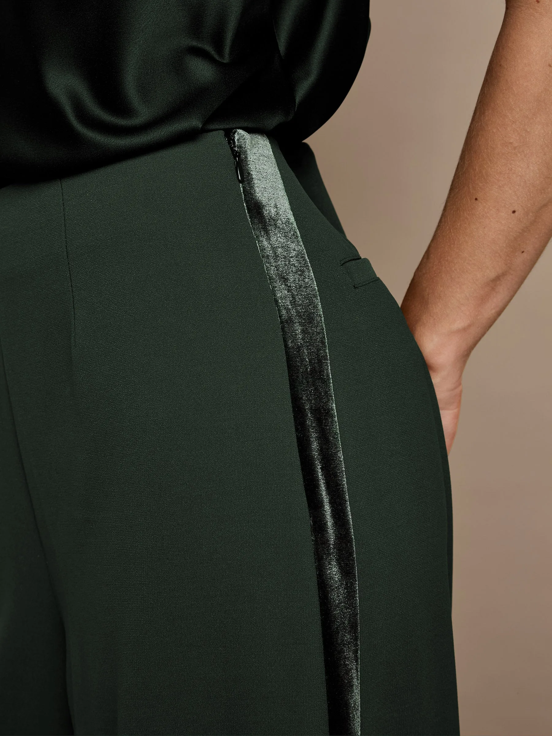 GWD Winter Taylor Wide-Leg Green Trouser sold by George W. Davies product image thumbnail 5