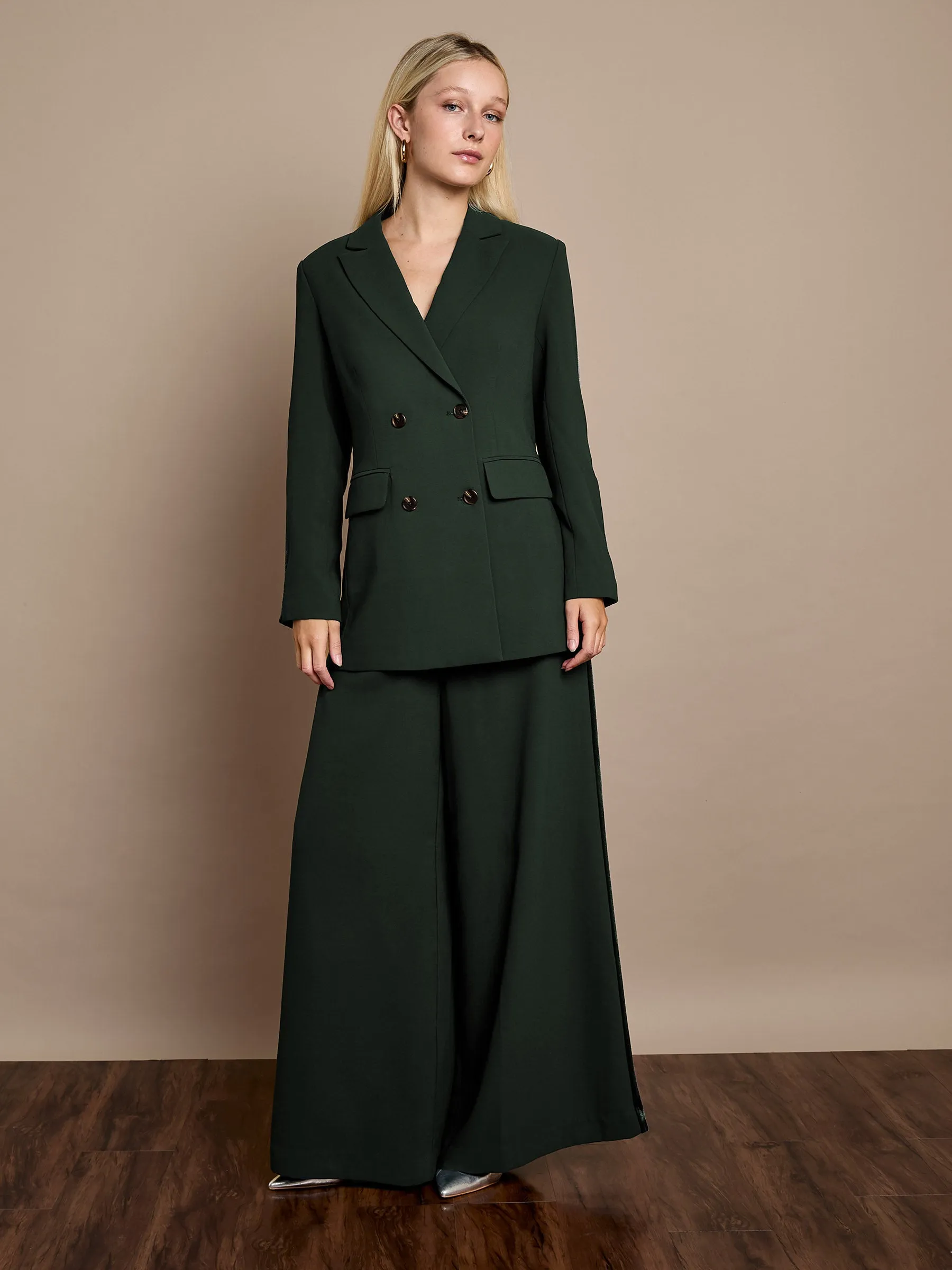 Winter Taylor Green Velvet Trim Jacket sold by George W. Davies product image thumbnail 2