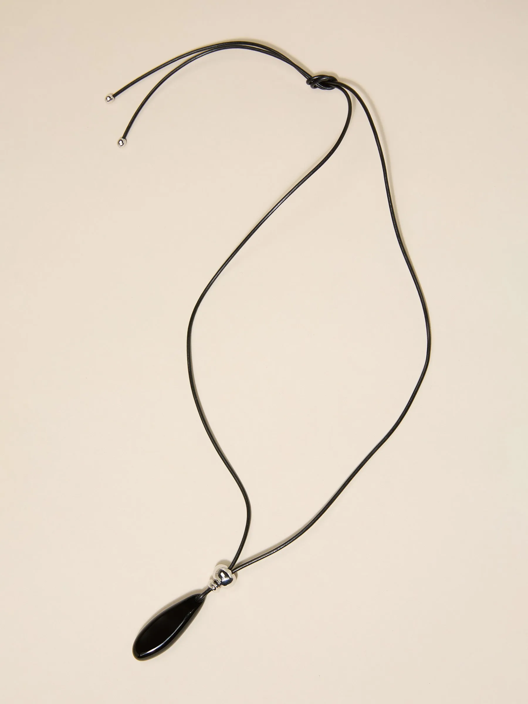 GWD Pendant Black Stone Necklace sold by George W. Davies product image thumbnail 4
