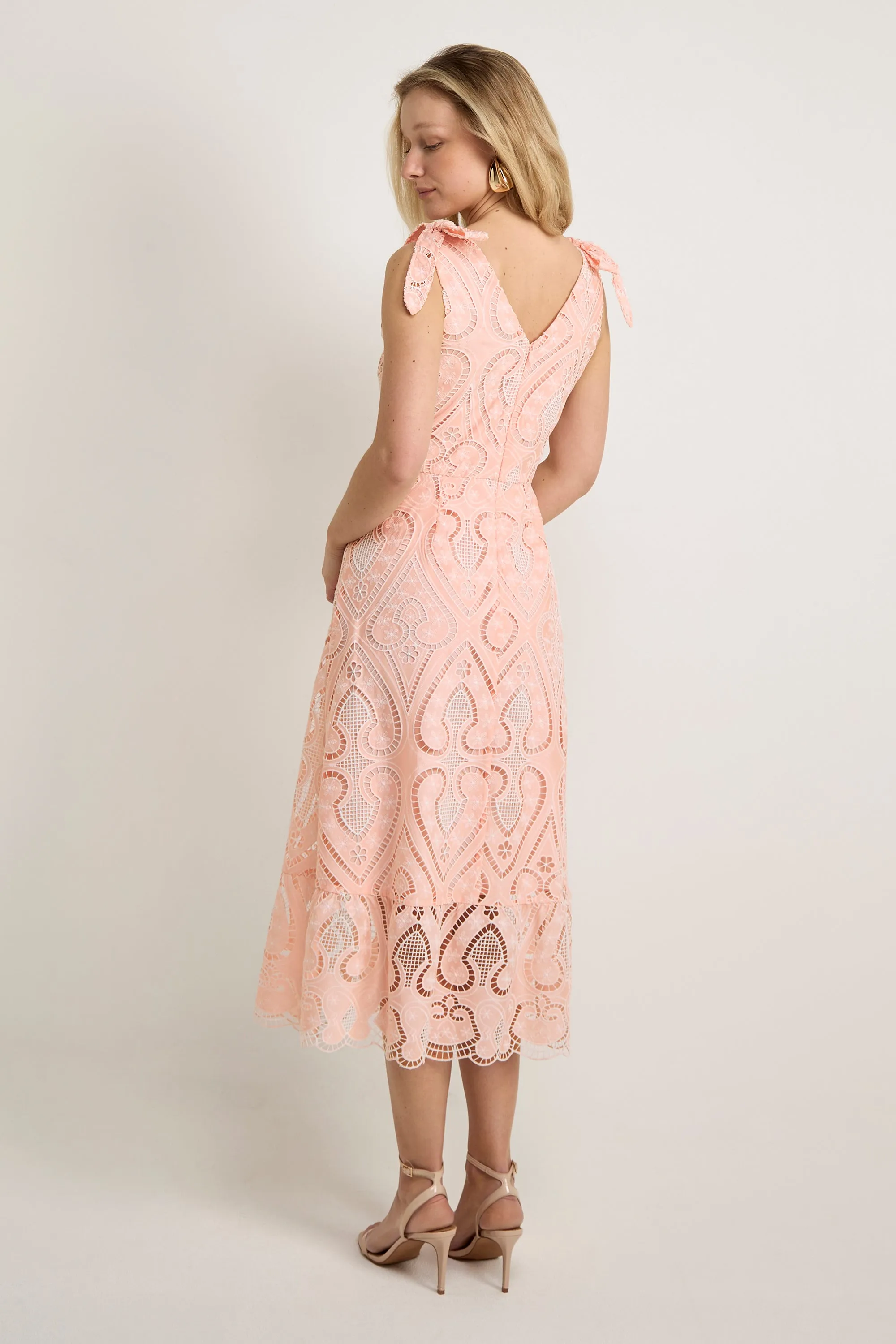 GWD Doris Pink Lace Midi Dress sold by George W. Davies product image thumbnail 2