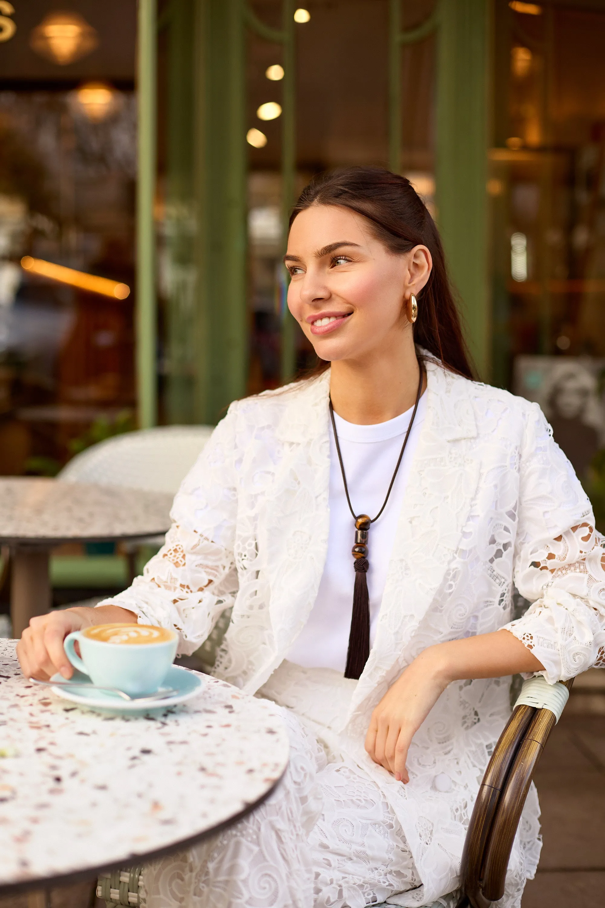 GWD Paola White Lace Blazer sold by George W. Davies product image thumbnail 5