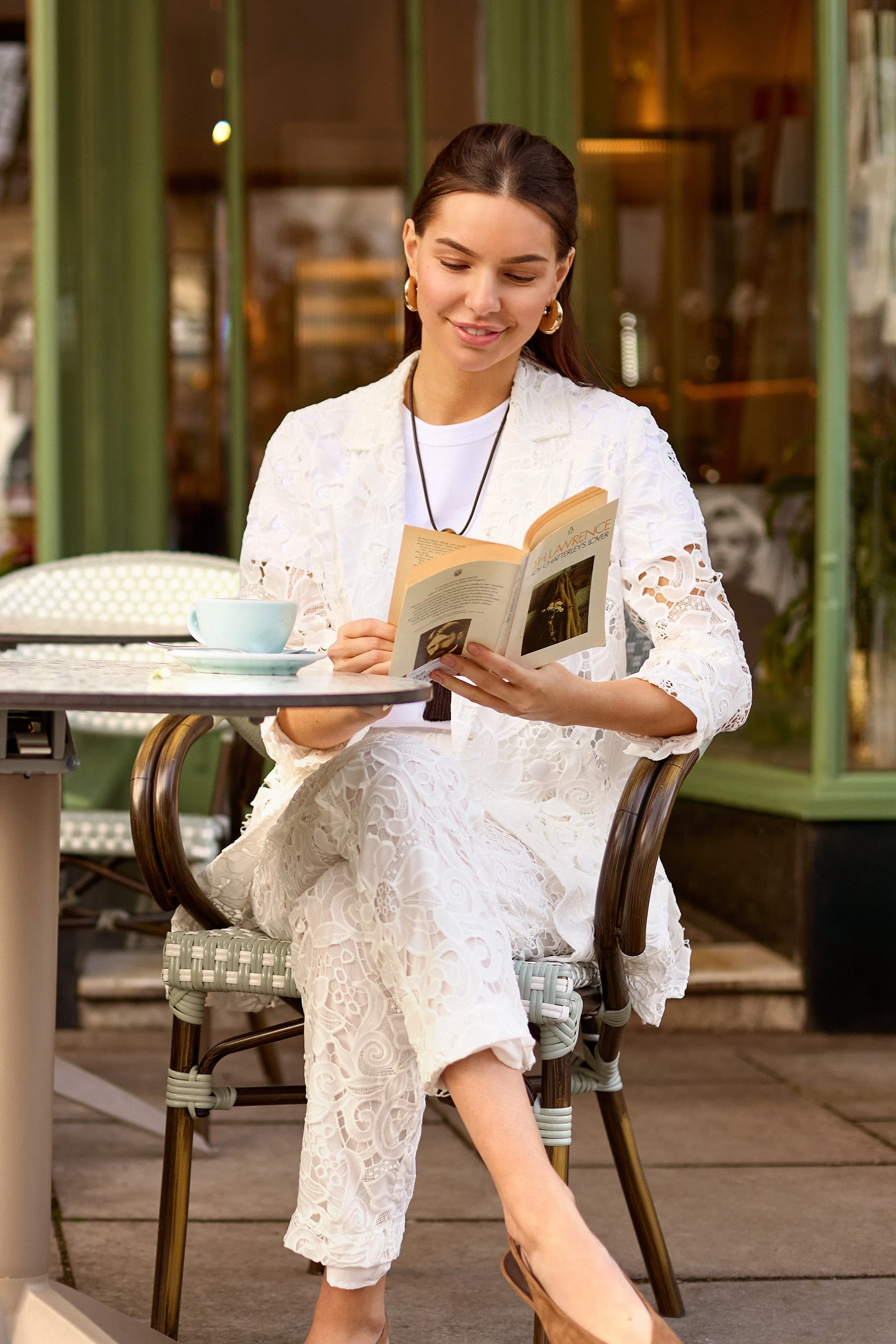 GWD Paola White Lace Trousers sold by George W. Davies product image thumbnail 4