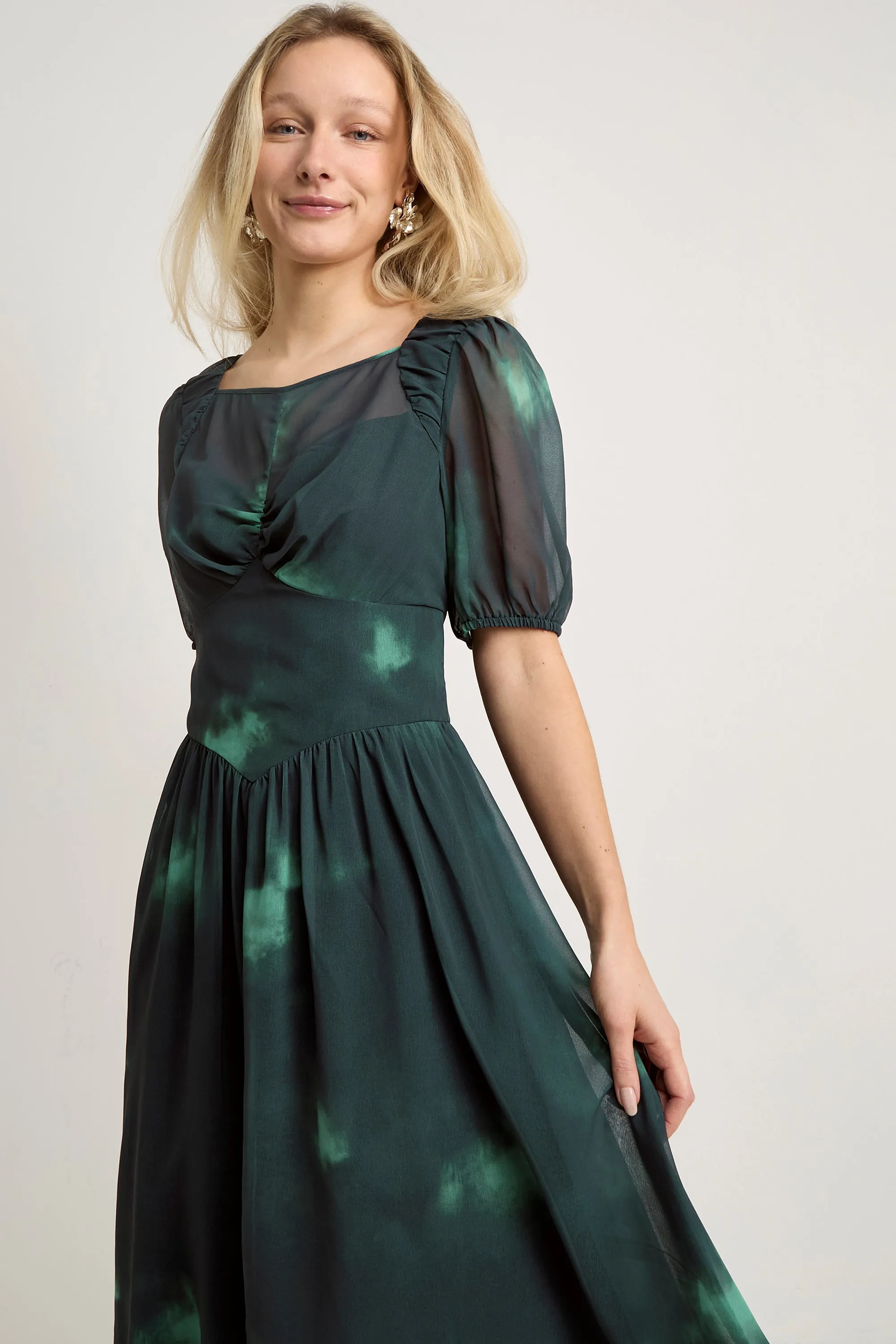 GWD Calla Green Printed Midi Dress sold by George W. Davies product image thumbnail 2