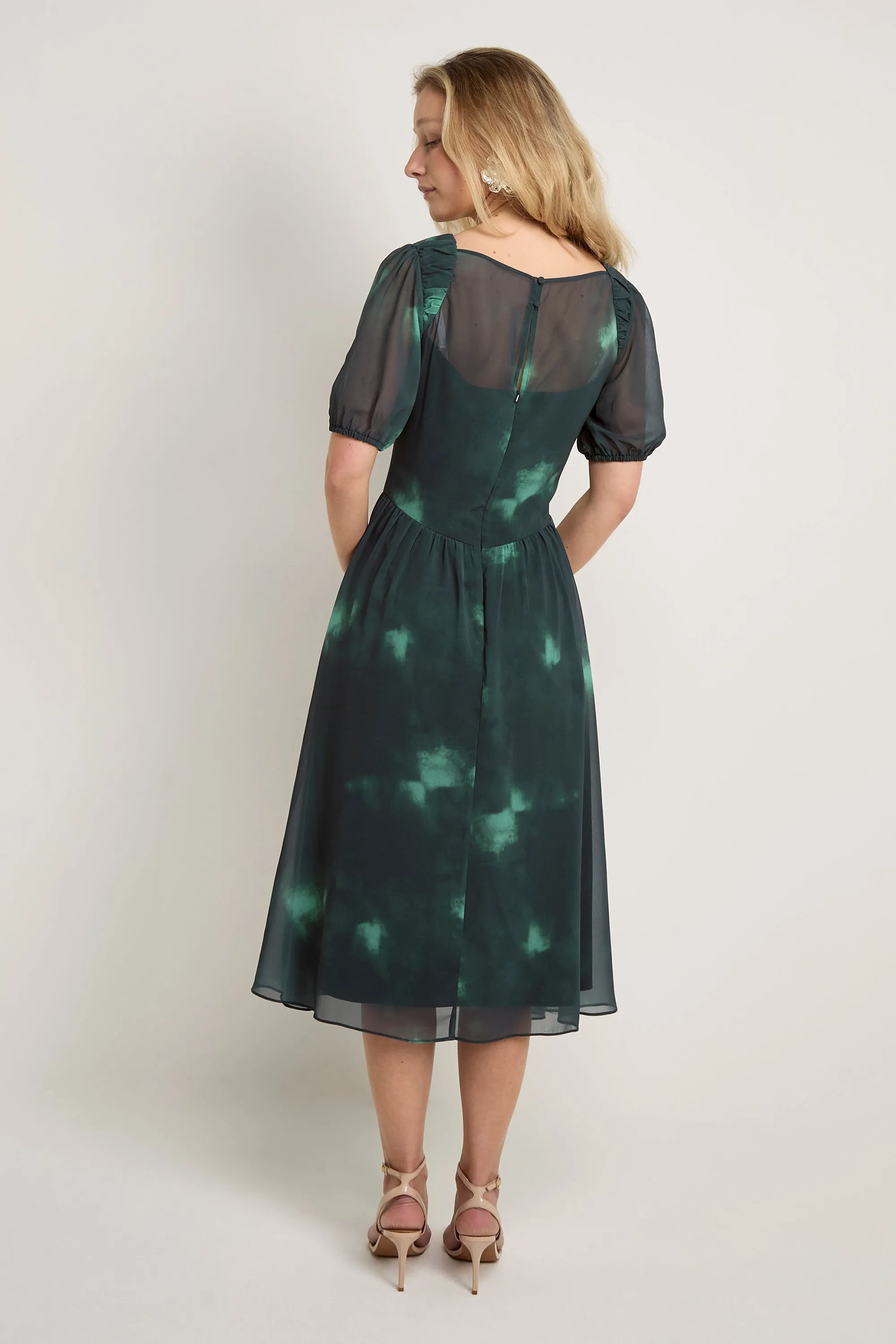 GWD Calla Green Printed Midi Dress sold by George W. Davies product image thumbnail 3