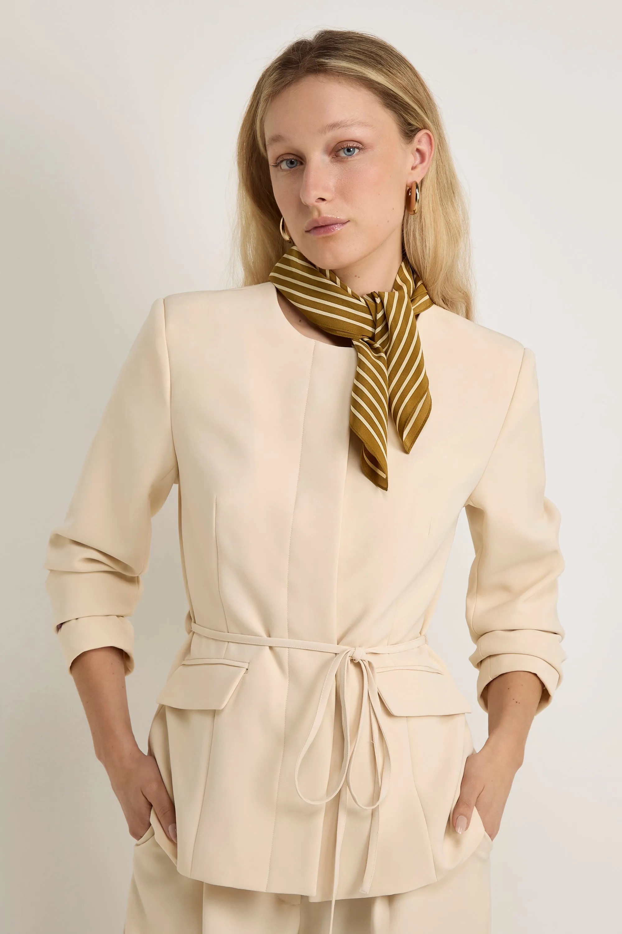 GWD Square Silk Scarves, Blue and Olive sold by George W. Davies product image thumbnail 2