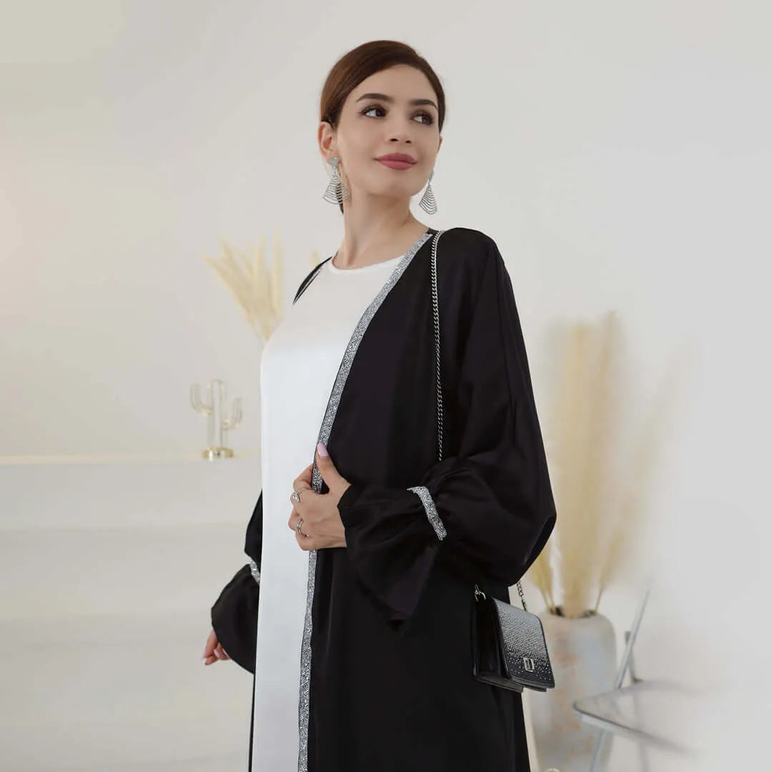 Breathable Abayas With Lining Robes And Belt 2-Piece Set sold by Evofash product image thumbnail 2