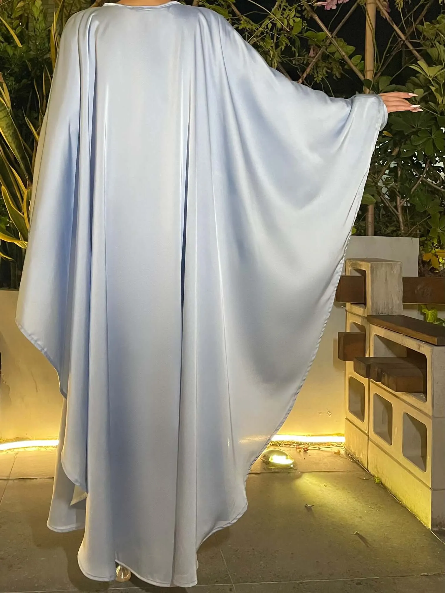 Satin Cape Elegant Abaya 2-Piece Set sold by Evofash product image thumbnail 5