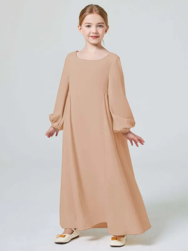 Girls Lantern Sleeve Abaya sold by Evofash