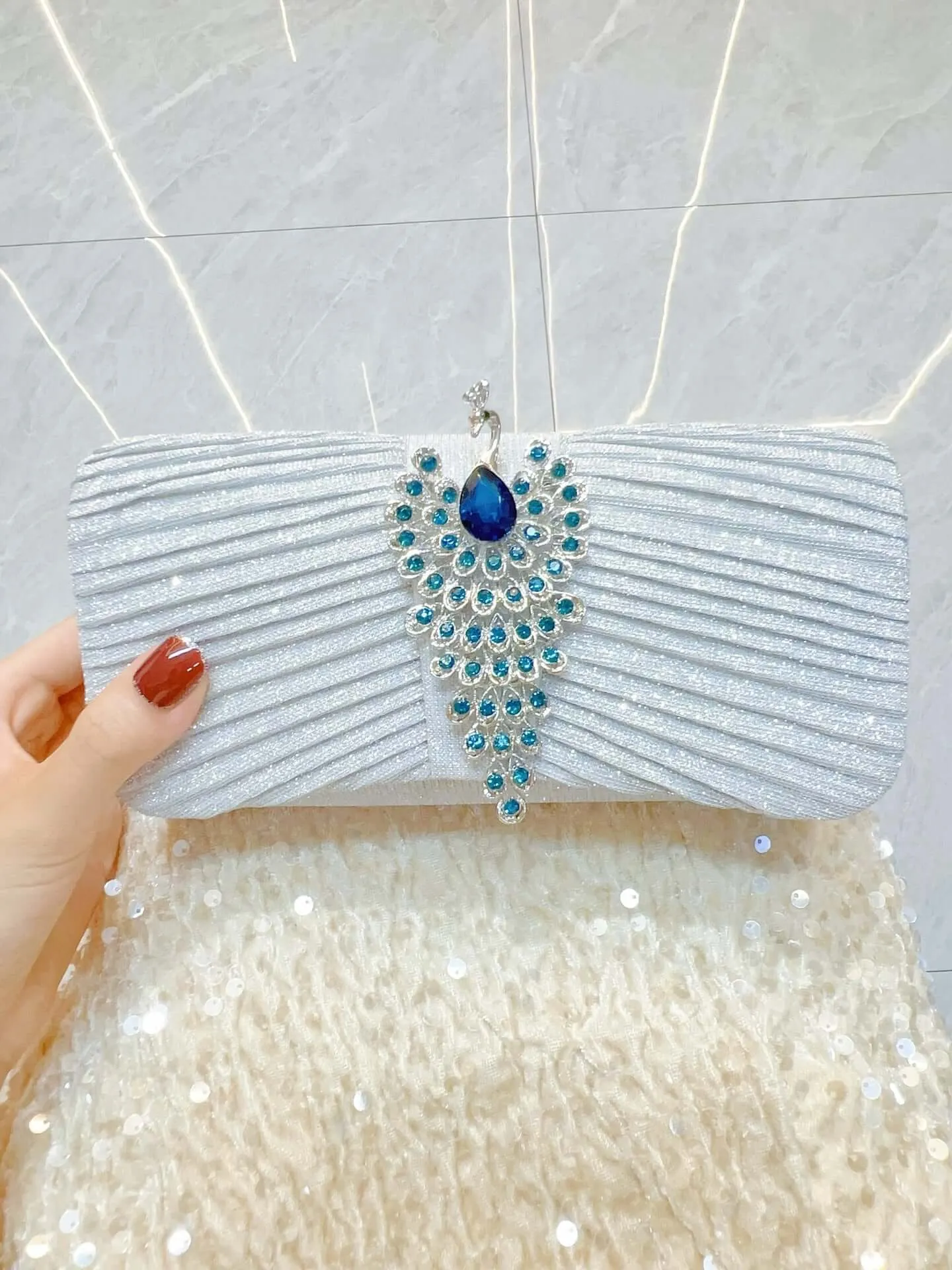Gem Peacock Handbag sold by Evofash product image thumbnail 4
