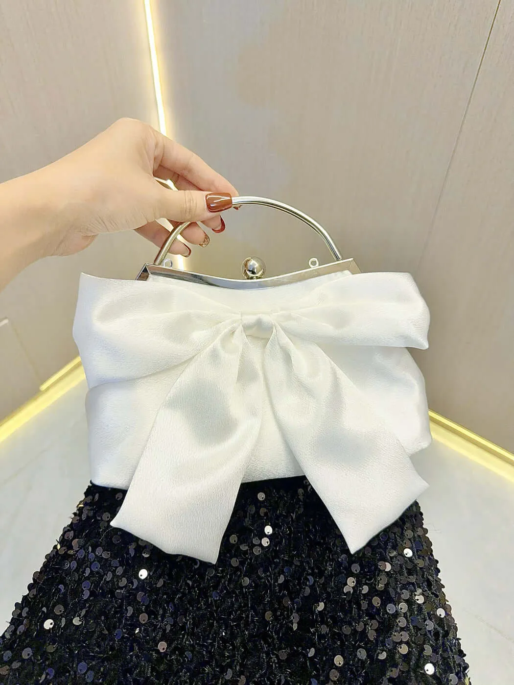 Evening Soft Satin Handbag sold by Evofash product image thumbnail 4