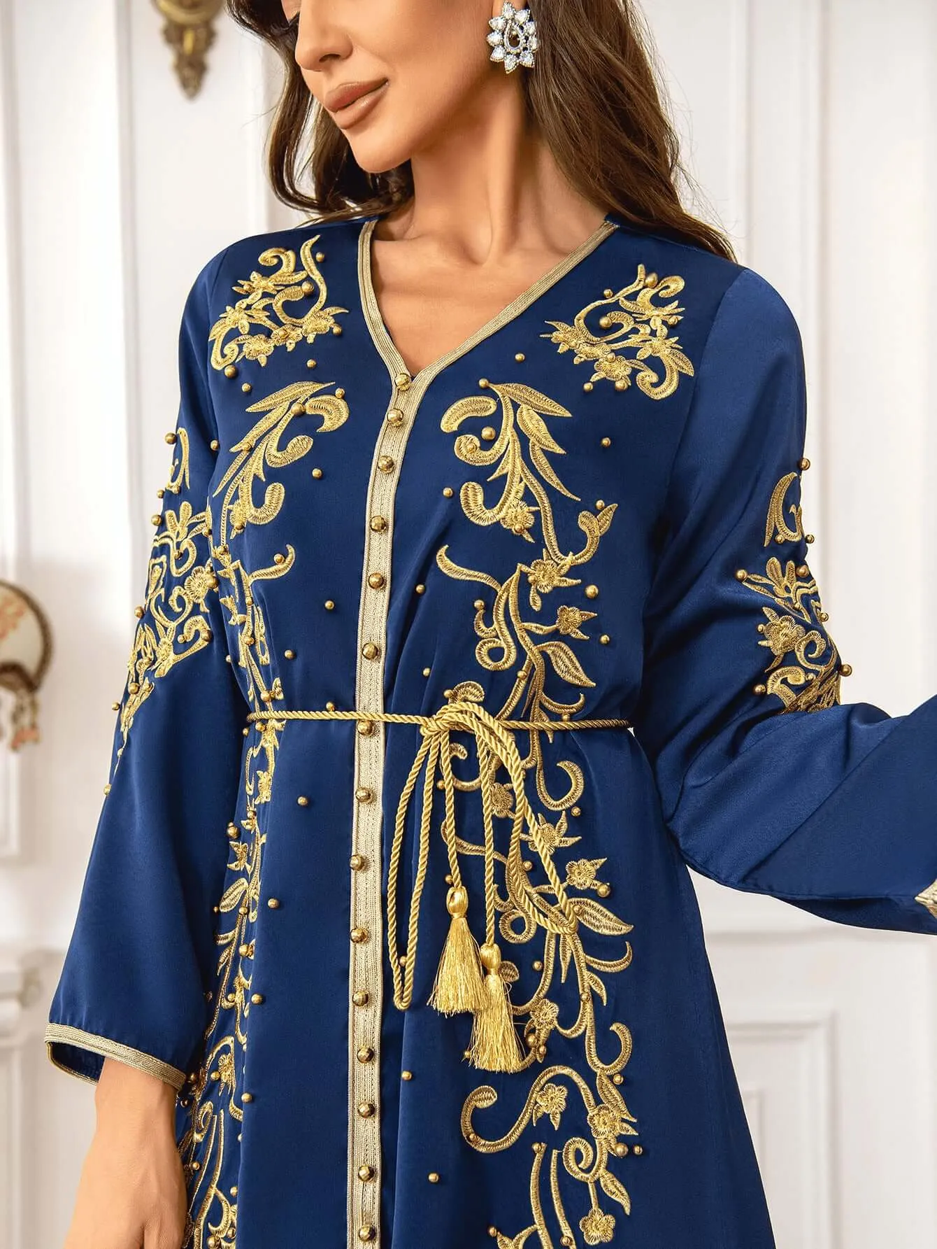 Rhinestones Dresses Kaftan sold by Evofash product image thumbnail 4