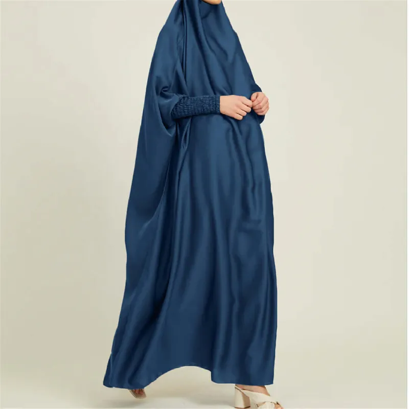 Solid Color One-piece Headscarf Abaya Dress sold by Evofash