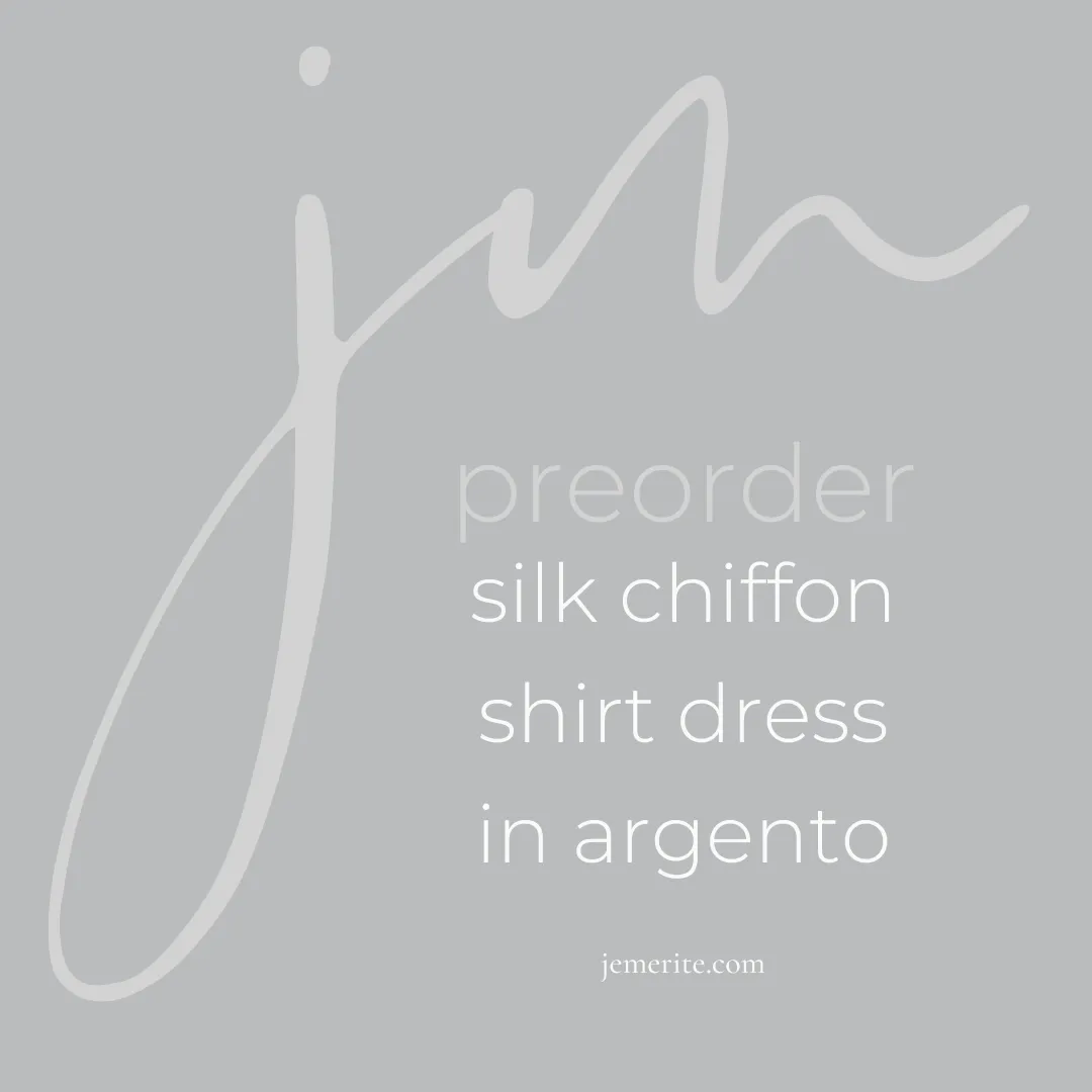 donna silk chiffon shirt dress in argento sold by Je Mérite product image thumbnail 2
