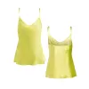 lola silk camisole and short set in citron sold by Je Mérite