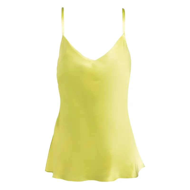 lola silk camisole in citron sold by Je Mérite