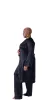 lola silk nightdress and tuxedo pant set in noire sold by Je Mérite