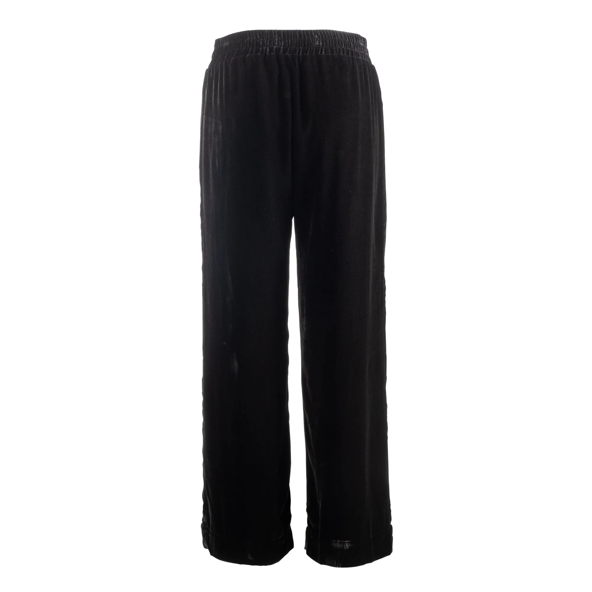 josephine silk velvet tuxedo pant in noire sold by Je Mérite product image thumbnail 2