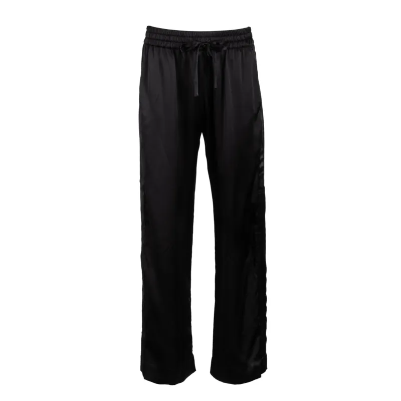 lola silk tuxedo pant in noire sold by Je Mérite