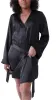 lola silk shirt dress in noire sold by Je Mérite