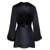 lola silk shirt dress in noire sold by Je Mérite