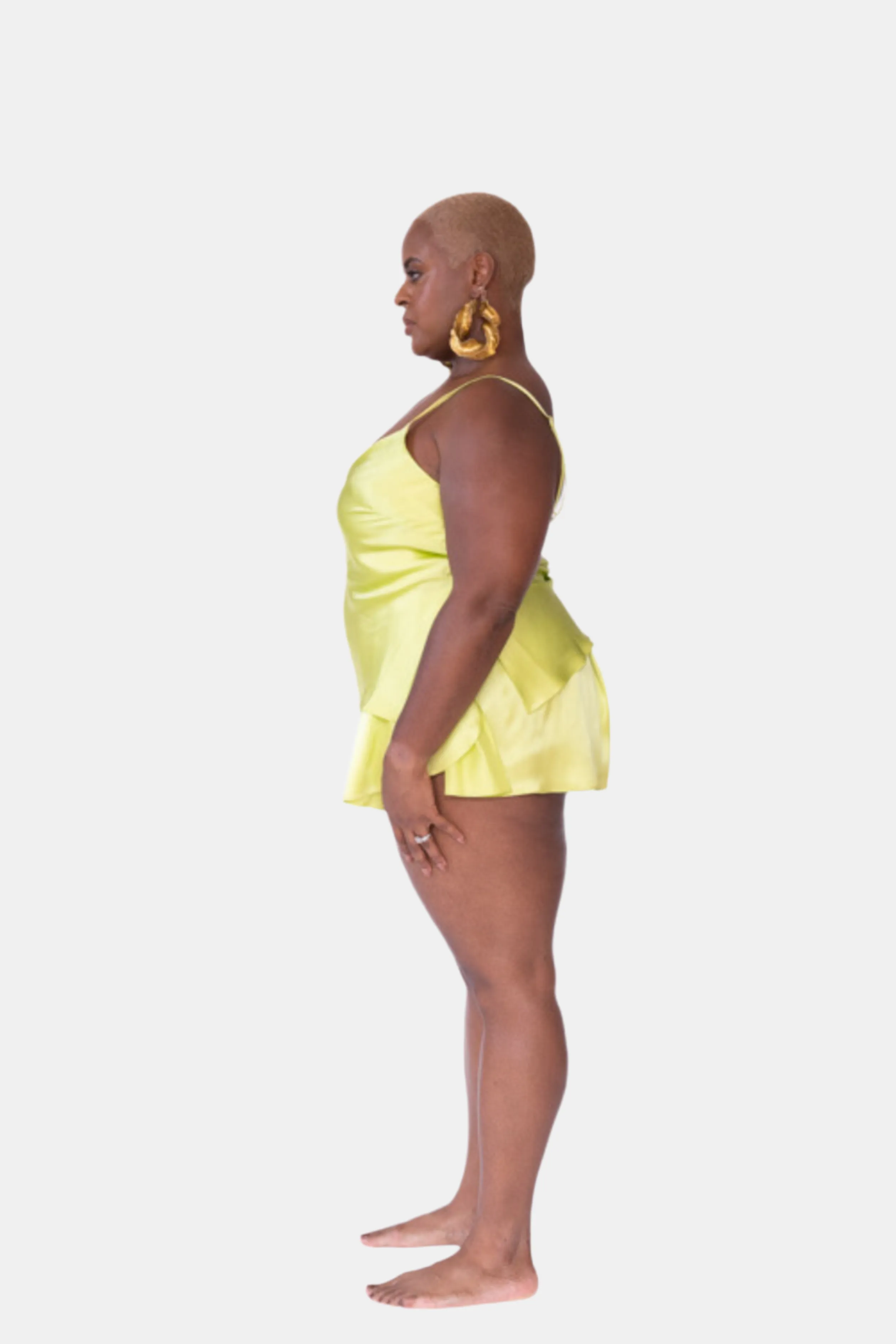 lola silk camisole in citron sold by Je Mérite product image thumbnail 4