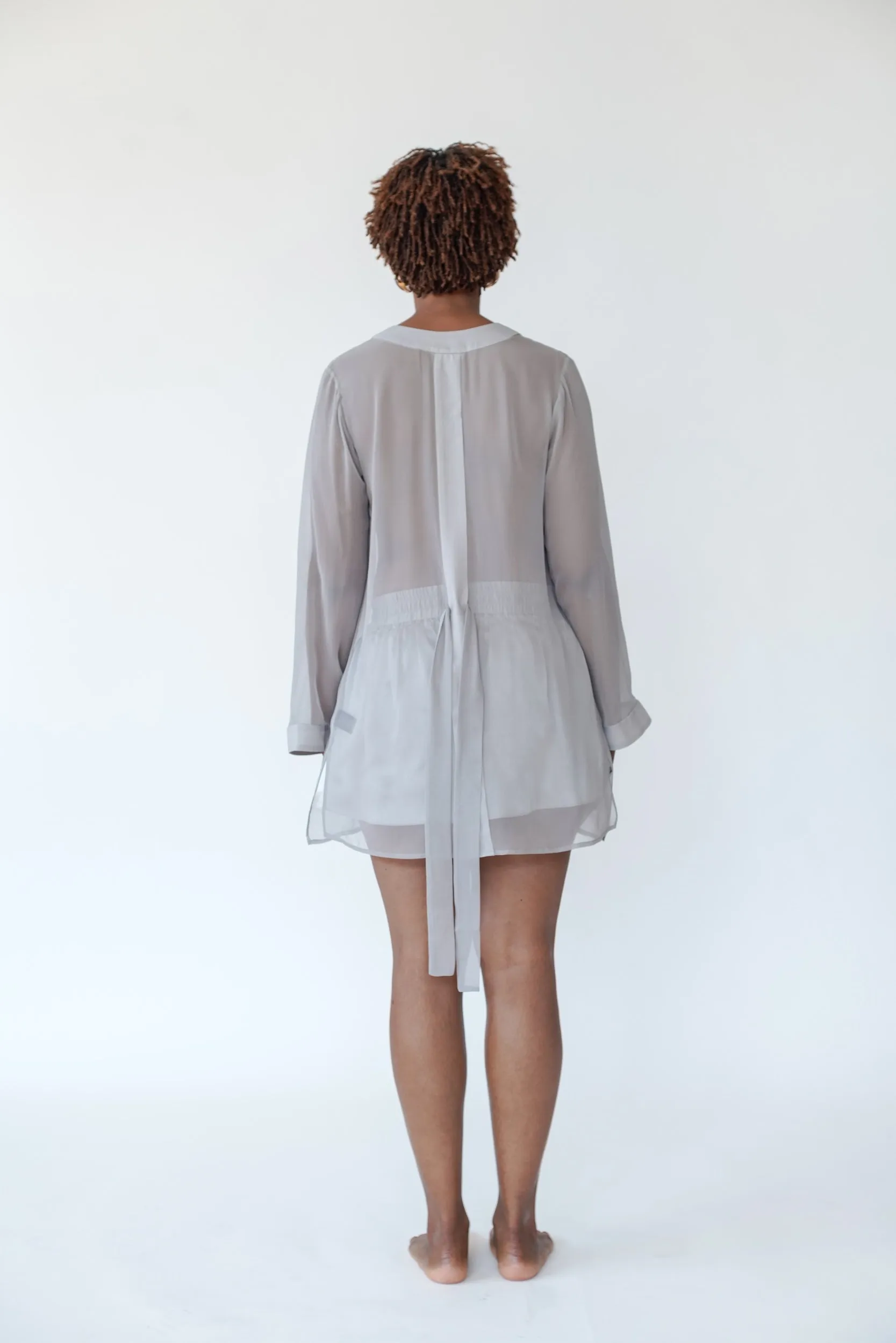 lola silk short in argento sold by Je Mérite product image thumbnail 4