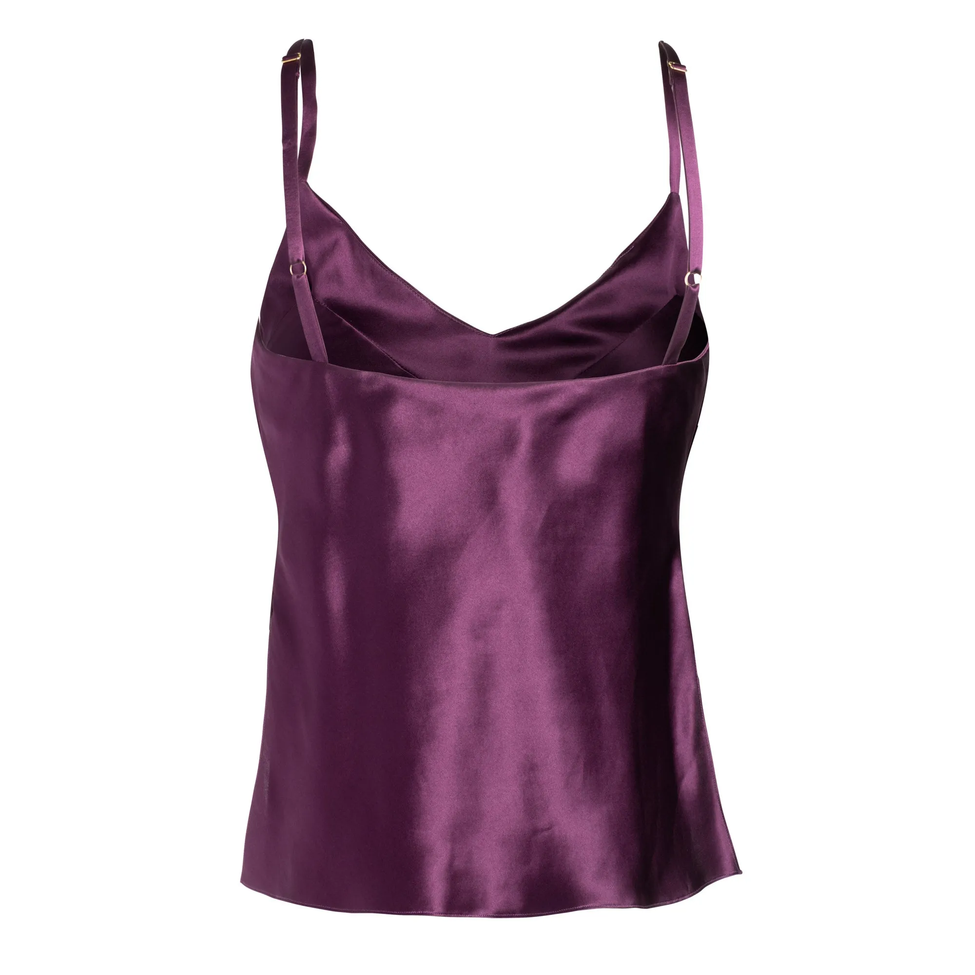 lola silk camisole in aubergine sold by Je Mérite product image thumbnail 3