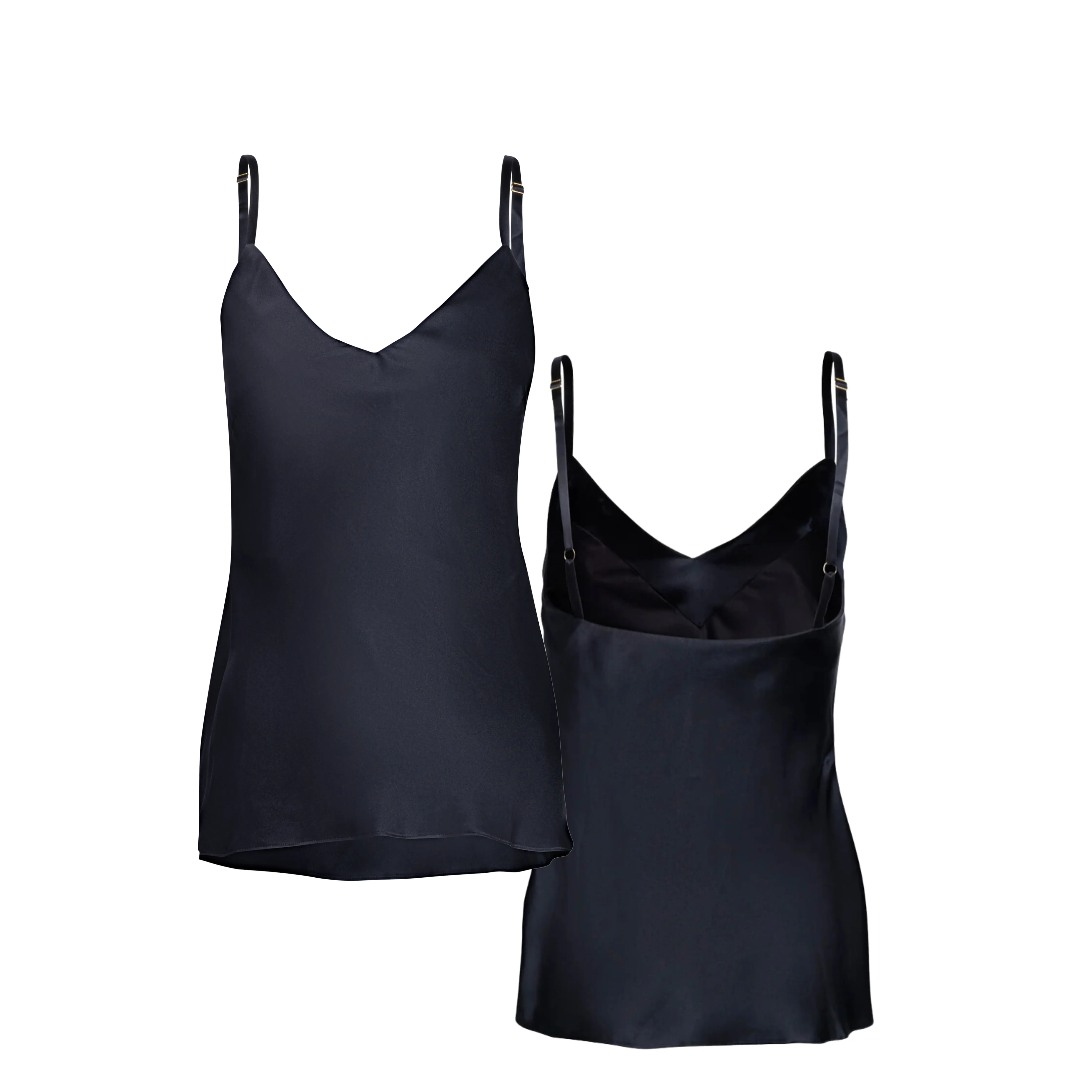 lola silk camisole & short set in noire sold by Je Mérite product image thumbnail 3