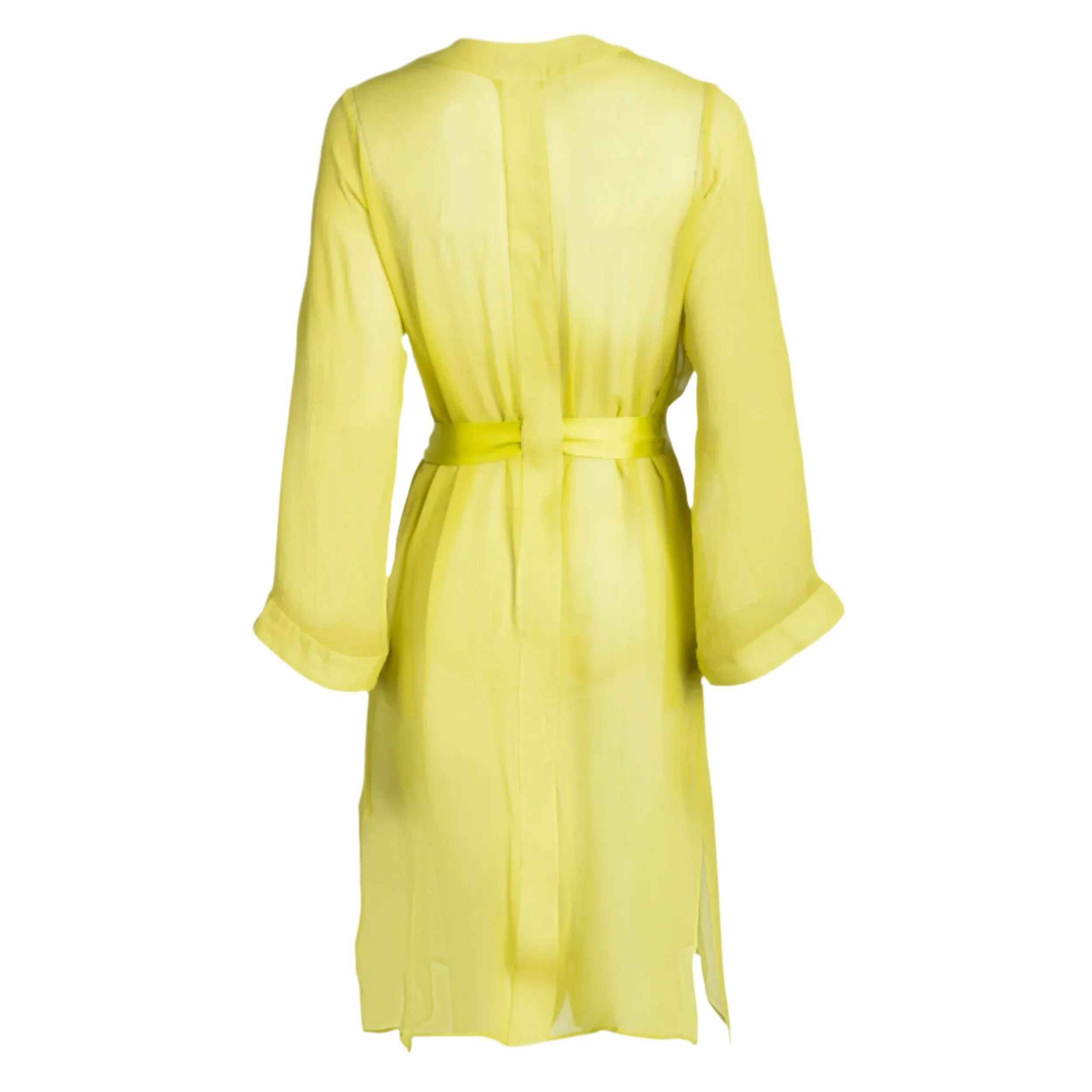 donna silk chiffon nightdress in chartreuse sold by Je Mérite product image thumbnail 3