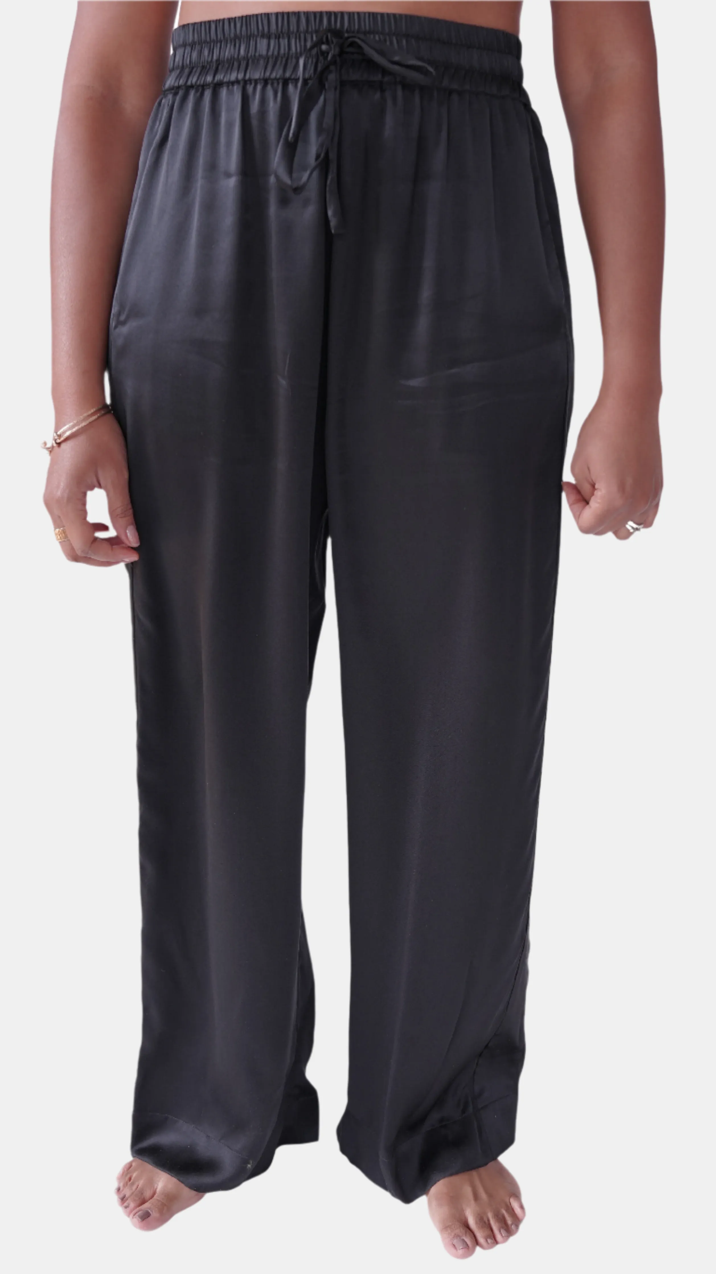 lola silk tuxedo pant in noire sold by Je Mérite product image thumbnail 4