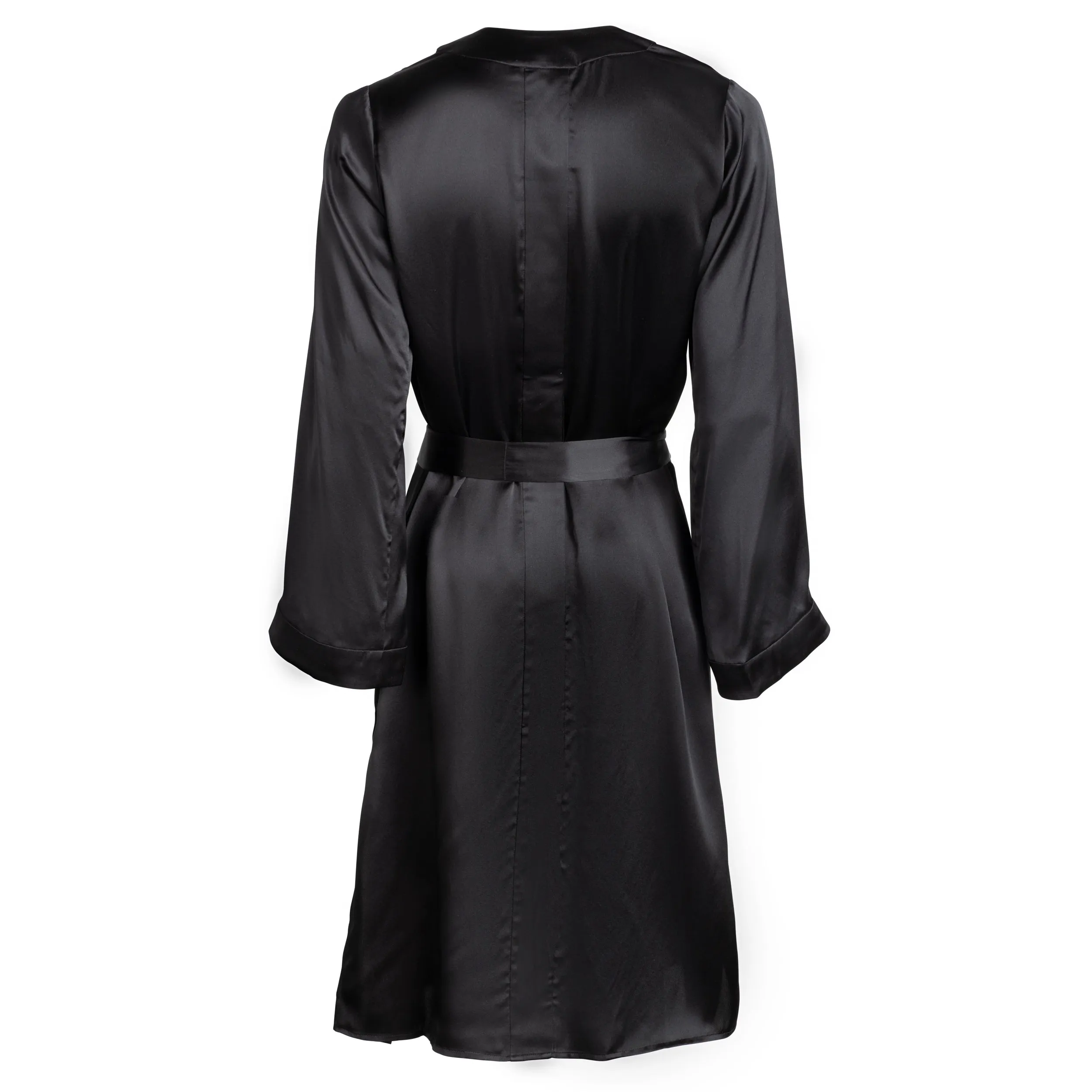 lola silk nightdress in noire sold by Je Mérite product image thumbnail 3