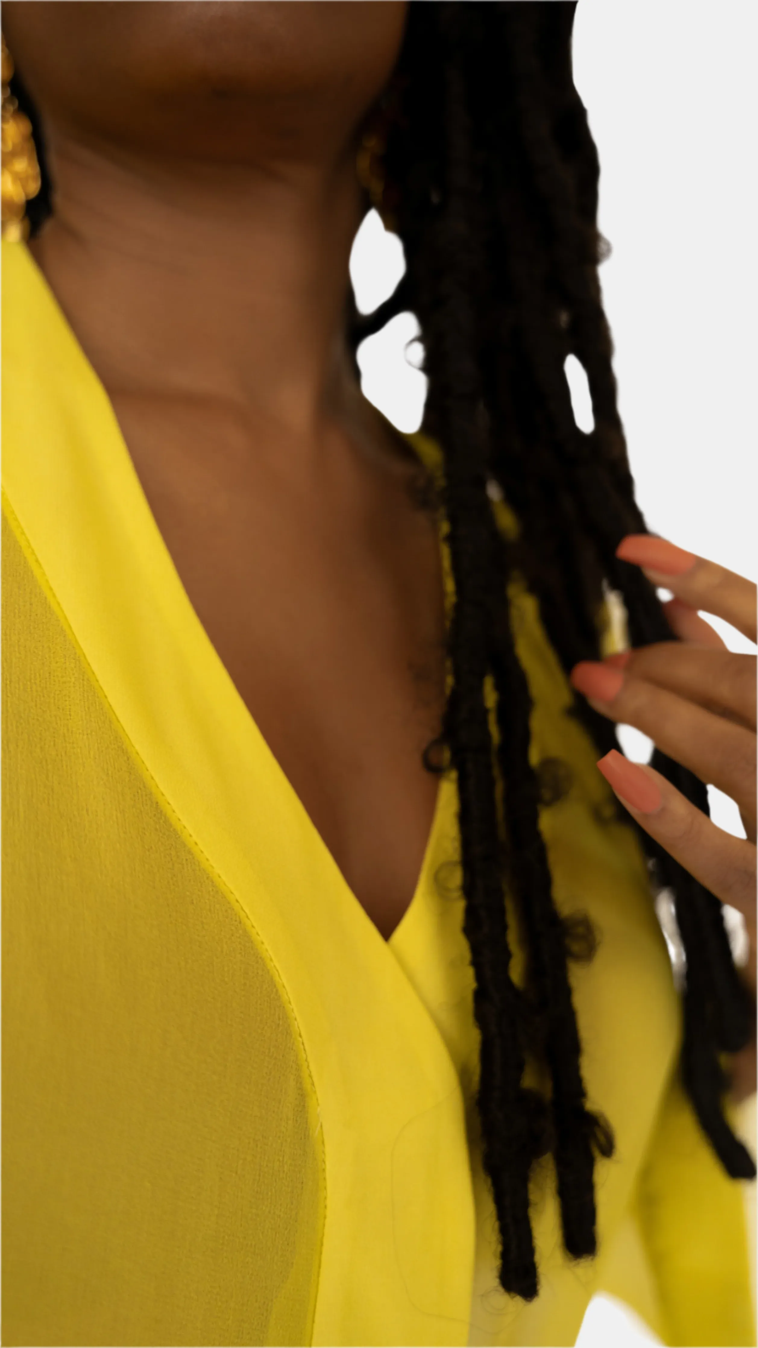 donna silk chiffon shirt dress in chartreuse sold by Je Mérite product image thumbnail 5