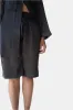 lola silk shirt dress & bermuda short in noire sold by Je Mérite