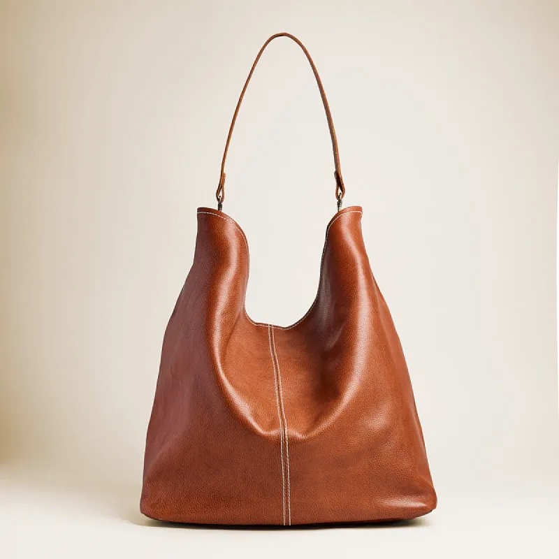 Jane - Leather Pebbled Cognac sold by Parker Thatch
