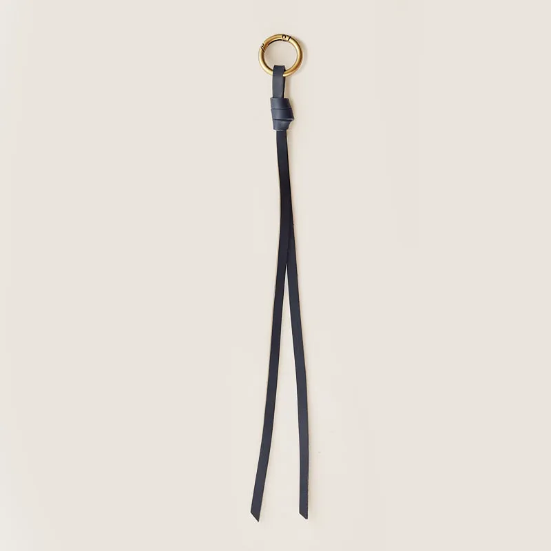 Long Leather Bag Charm - Navy sold by Parker Thatch