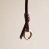 Leather & Pebble Bag Charm - Cognac sold by Parker Thatch