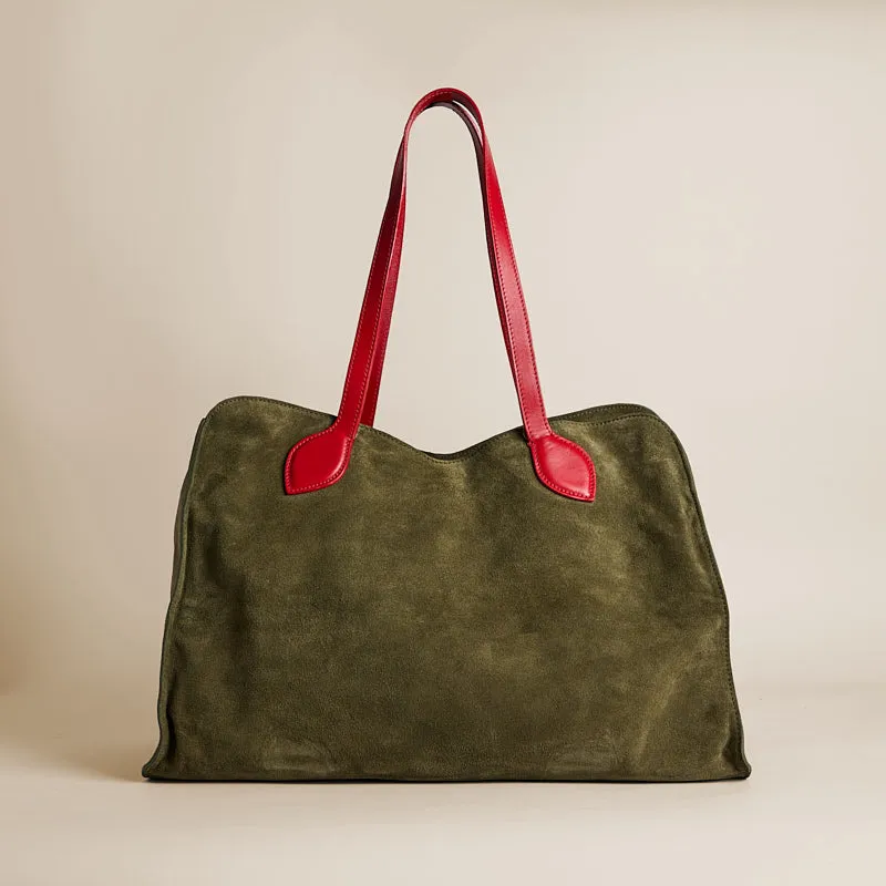 Jack - Suede Olive with Red sold by Parker Thatch