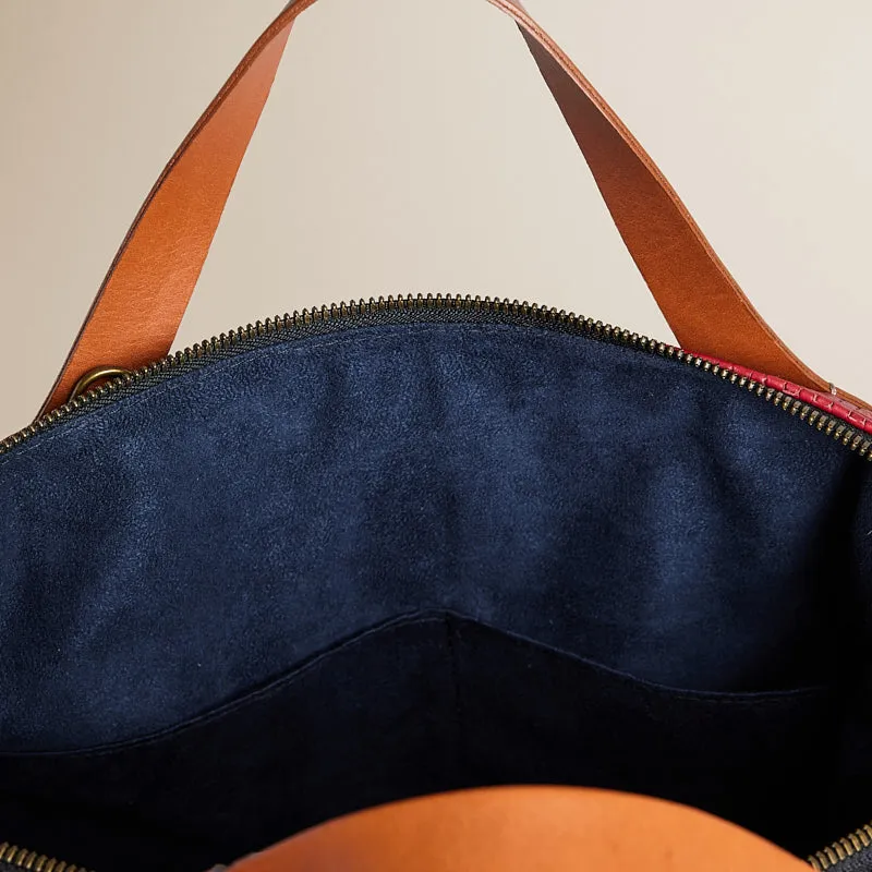 Charlie - Leather Crimson Red Basketweave sold by Parker Thatch product image thumbnail 5