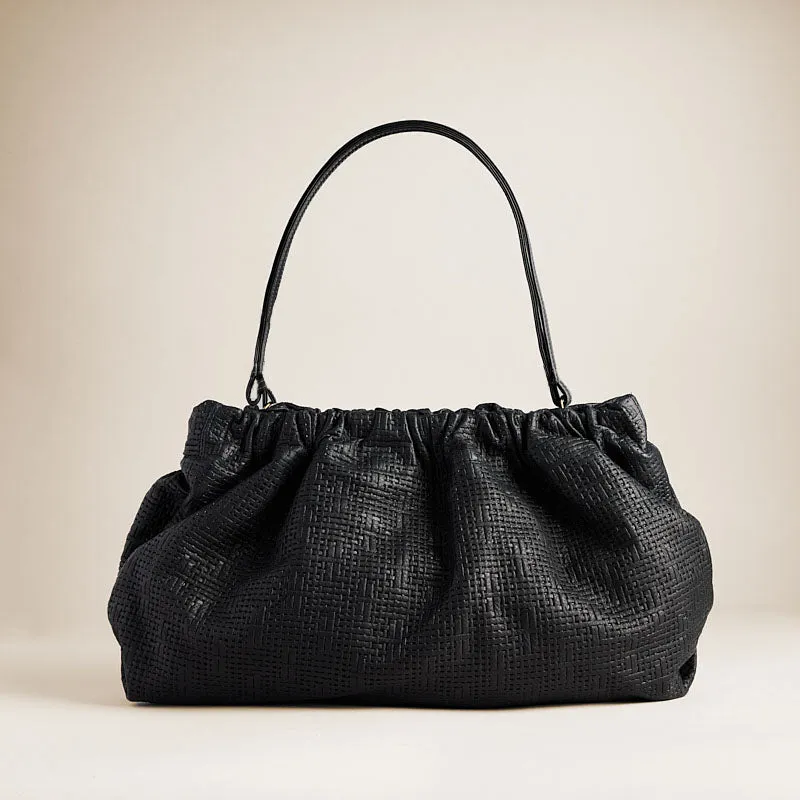 Mochi - Leather Black Basketweave sold by Parker Thatch